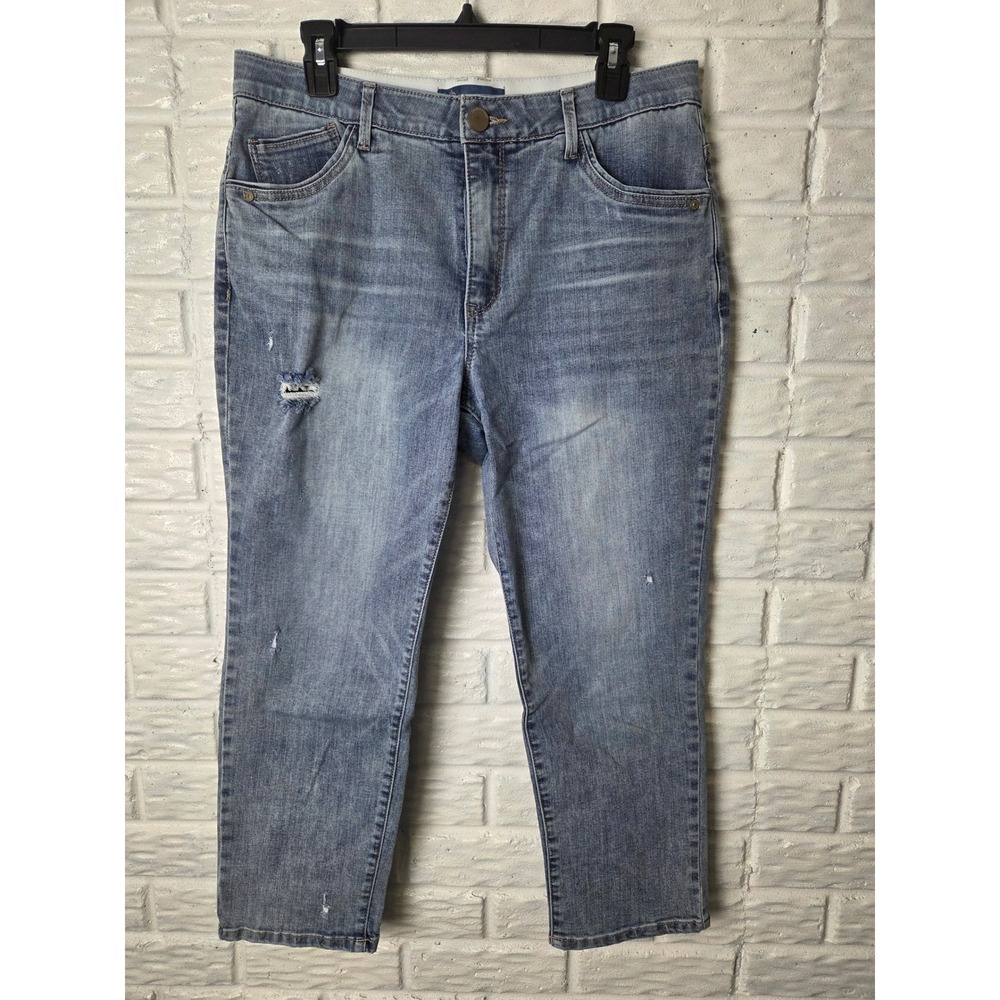 Democracy Jeans Women's size 12P Petite "Ab"solution Elastic in waist Light wash